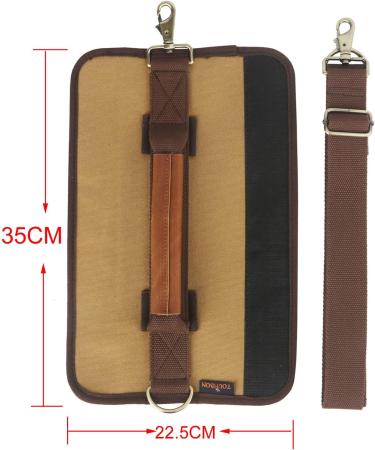 TOURBON Canvas Mini Golf Carry Sunday Bag - Lightweight Training Case (Khaki) - Buy Online on GoSupps.com