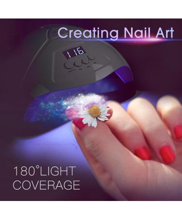 UV LED Nail Lamp 72W Professional Nail Dryer Gel Nail Polish Curing Machine Nail Art Manicure Tools with 3 Timer Settings Smart Automatic Sensor (Pink) - Buy Online on GoSupps.com