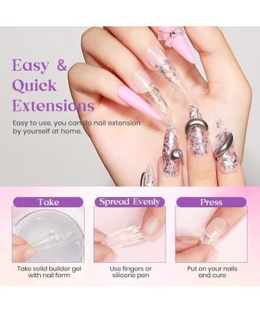MIZHSE 60g/2.1oz Solid Builder Gel for Nail 4 in 1 Clear Sculpture Solid Nail Extension Gel for Nail Non-Sticky Hand Builder Gel Carving Gel Modeling Nail Art Gel Solid Clear Builder Gel - Buy Online on GoSupps.com
