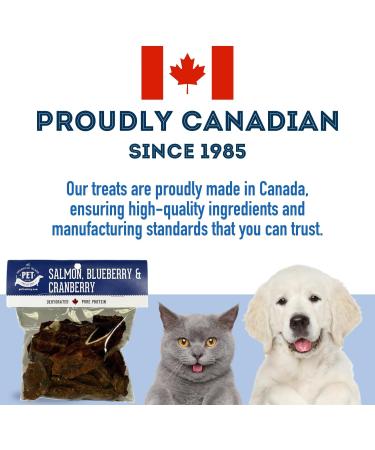 The Granville Island Pet Treatery|Dehydrated Protein Salmon Cranberry & Blueberry Treat for Dogs & Cats Slowly Dehydrated Raw Single Ingredient Maintain Nurtients Vitamins Healthy Oils 80g Salmon with Blueberry & Cranberry 80 g (Pack of 1) - Buy Online on GoSupps.com