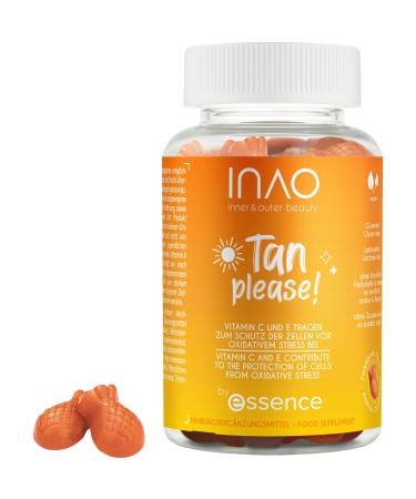 Essence Inao Inner and Outer Beauty Tan Please!|Dietary supplement |Vegan gummy bears |Vitamin A E&C |Beta-carotene |60 pieces