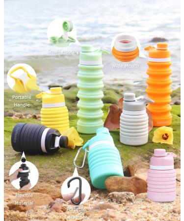 Nefeeko 26oz Collapsible Water Bottle | Silicone Foldable & Leakproof | BPA Free | Portable Sport Bottle with Carabiner | Ideal for Travel, Camping, Hiking - Buy Online on GoSupps.com
