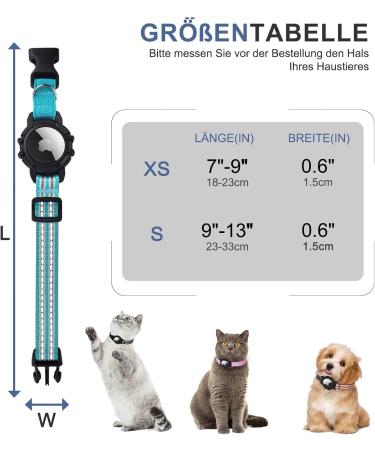 Reflective GPS Cat Neck Band with Apple AirTag | Airtag Cat Collar for Boys & Girls - Blue - Buy Online on GoSupps.com