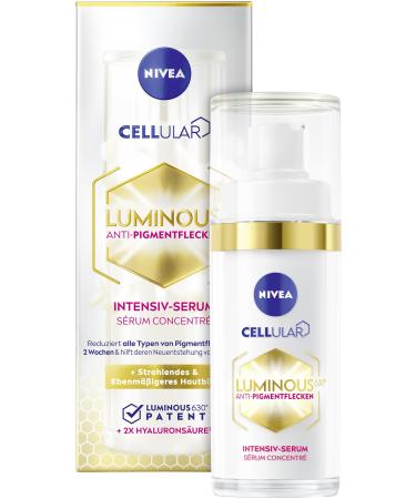 NIVEA Cellular LUMINOUS630 Intensive anti-pigment spot serum (30 ml) facial care with hyaluronic acid for a more even and radiant complexion serum against pigment spots