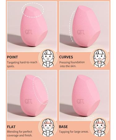 Light Pink Beauty Blender Powder Puff - Wet & Dry Makeup Sponge (4.2x4.2x6) | International Shipping Available - Buy Online on GoSupps.com