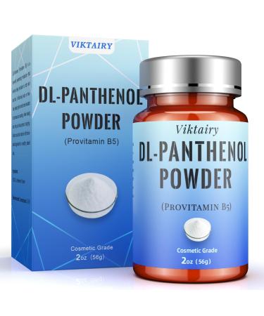 Pure DL-Panthenol Powder (2oz 56g) Cosmetic Grade Provitamin B5 Powder for Hair Care Skin Care Nails Deep Mousturizer Panthenol Cream Hair Conditioner Shampoo Soap Lotion