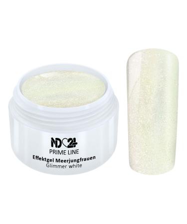 Prime Line - Uv Led Gel Mermaid Glimmer Effect White - Made in Germany - 5ml