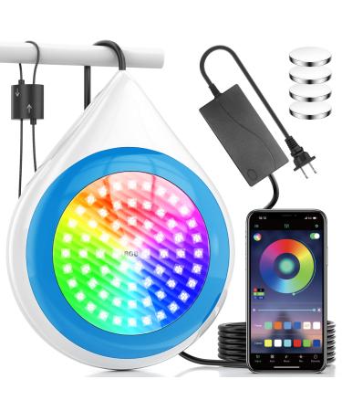 CXHOME RGB underwater LED light Multi color change 12V POOLLAMP LED Underwater light App control LED POL lighting RGB pool headlight underwater with 5m cable & transformer (equally 120W) as a show - Buy Online on GoSupps.com