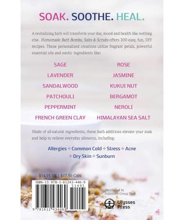 Eco-Friendly Homemade Bath Bombs Salts & Scrubs: 300 Natural Recipes for Luxurious Self-Care Soaks - Buy Online on GoSupps.com