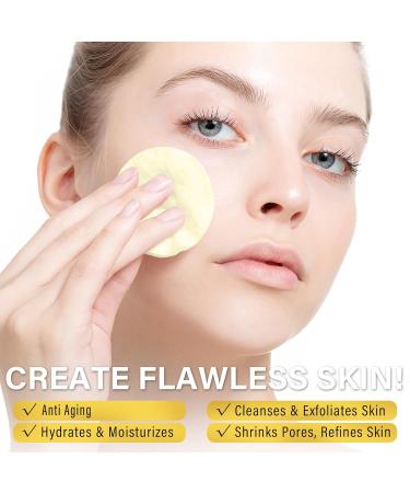 Vita C Facial Pads - Anti-Aging Skin Care Exfoliating & Pore-Reducing Face Pads 70 Sheets - International Shipping Available - Buy Online on GoSupps.com