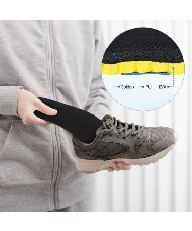 Elastic Shock Absorbing Shoe Insoles - Breathable Comfort Cushioning Inserts (12 Pairs, Men Women, Black Beige) - Buy Online on GoSupps.com