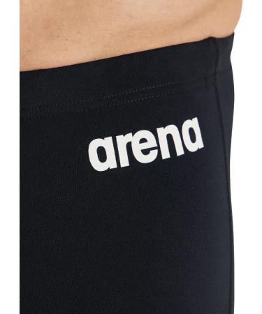 Buy Arena Solid Team Men's Jammers - Quick-Drying Chlorine Resistant UPF 50+ Swim Trunks | Eco-Friendly Maxlife Fabric in Black-White - Buy Online on GoSupps.com