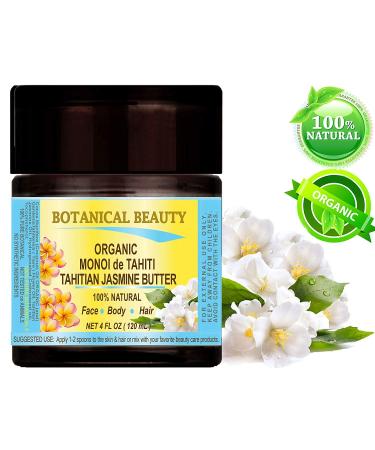 Buy Botanical Beauty MONOI OIL BUTTER - Pure Natural Virgin Unrefined RAW 4 Fl. Oz. for Face Skin Body Hair & Nails | International Shipping - Buy Online on GoSupps.com