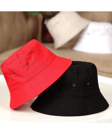 4-Piece Bucket Hat Set for Men, Women & Kids - Medium Size in Black, White, Beige & Red - Buy Online on GoSupps.com