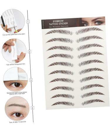 Beavorty 63 Sheets Waterproof Eyebrow Stickers 6d Eyebrows Stickers Eyebrow Tattoos Stickers Template Hair 3d - Buy Online on GoSupps.com