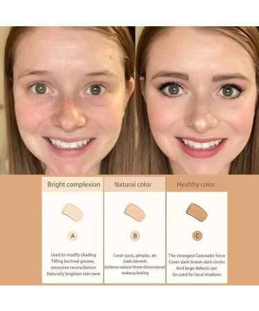 Tri-Color Concealer Palette - Moisturizing & Long-lasting Formula for Dark Circles & Blemishes - Waterproof Travel Size Makeup Kit - Buy Online on GoSupps.com