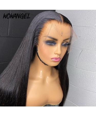 WOWANGEL 13x6 HD Lace Front Wig Human Hair 18 Inch 250% Density Straight Brazilian Remy Hair - Self Growing Hairline, Invisible Knots - Buy Online on GoSupps.com