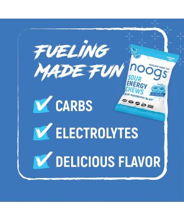 Noogs Wicked Apple + Blue Raspberry Blast Sour Energy Chews Bundle - Electrolyte Energy Gummies - 24 Total Packs - Buy Online on GoSupps.com