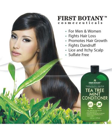 Buy First Botany Tea Tree Oil Conditioner 16 fl oz | Anti Dandruff & Itchy Scalp Relief | Sulfate & Paraben Free | Prevents Head Lice & Thinning Hair - International Shipping - Buy Online on GoSupps.com