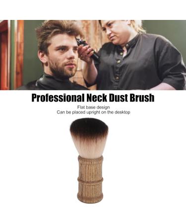 Qukaim Salon Neck Brush Hair Cutting Neck Dust Brush Fiber Hair Wooden Handle Home Salon Barber Neck Face Cleaning Brush - Buy Online on GoSupps.com