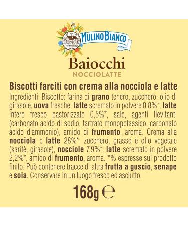  Italian Gourmet E.R. Double Cookies Stuffed with Hazelnut Milk Cream 6 168 g | Italian Pastries 6 Servings Per Pack | Ideal for Breakfast Snack & Coffee | Crispy & Creamy + Polpa - Buy Online on GoSupps.com