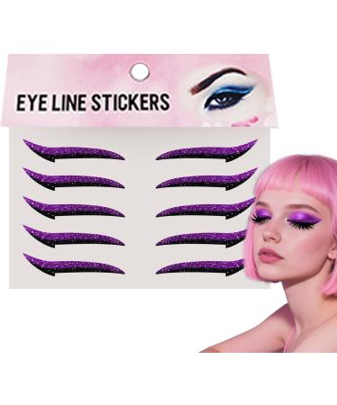 Autocollants Eye Liner - Patch Maquillage Fard Paupi res | Adh sif Tenue Longue Bandes Pour Sorties Danse Voyage Sc ne M res Violet - Buy Online on GoSupps.com