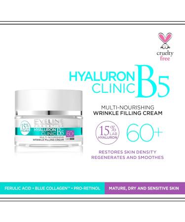 Eveline Cosmetics 60+ Biohyaluron 4D Intensely Lifting Cream - Day & Night Anti-Aging Moisturizer for Youthful Skin - Buy Online on GoSupps.com