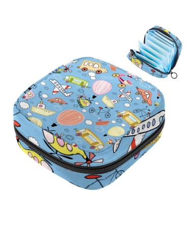 Toy play plane bicycle transport sanitary napkin storage bag menstruation pad bag pocket portable menstrual cup pocket with zipper for teenage girls women women women