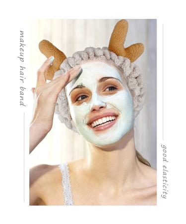 Qixuer Makeup Frontal Ligaments - 4 Colorful Face Makeup Headbands for Spa Shower & Cosplay - Buy Online on GoSupps.com