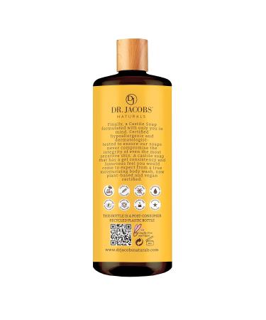 Dr. Jacobs Naturals Almond Honey Castile Liquid Soap Gel 32 oz - Vegan, Organic, GMO-Free, Multi-Purpose for Face, Body, Hair, Pets - No Palm Oil - Buy Online on GoSupps.com