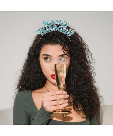 Chanaco Birthday Crown for Women - Blue Birthday Tiara & Headband for Happy Birthday Decorations - Buy Online on GoSupps.com