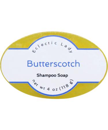 Eclectic Lady Butterscotch Shampoo Soap Bar with Pure Argan Oil Silk Protein Honey Protein and Extracts of Calendula Flower Aloe Carrageenan Sunflower - 4 oz Bar