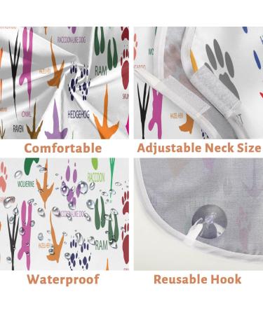 Animals Paw Print Beard Bib Apron - Waterproof Hair Catcher for Men | Non-Stick Grooming Cape with Suction Cups | Perfect Gift for Shaving & Trimming - Buy Online on GoSupps.com