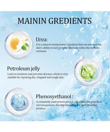 Probuk 150 ml Urea cream 40 with hyaluronic acid and tea tree oil urea cream foot cream for dry and cracked skin anticallus intensive cream for heels elbows hands and knees style B - Buy Online on GoSupps.com