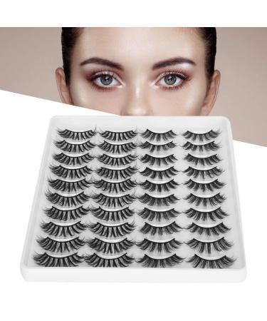 20 Pairs of 6D Soft Reusable False Eyelashes - Thickening Extensions for Stunning Look - Buy Online on GoSupps.com