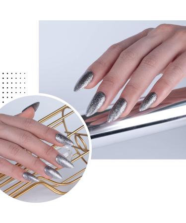Gel Nail Polish 1 Pcs Platinum Black Silver Color Gel Polish Soak Off LED Long-Wear Mirror Shine Essential Nail Gel Salon Manicure Design DIY at Home Gift for Women 0.5 Fluid Ounces - Buy Online on GoSupps.com