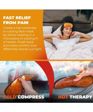 Puffy Eyes Gel Eye Mask - Reusable Hot/Cold Therapy Sleep Mask for Dry Eyes, Migraine Relief & Comfort Sleeping - Buy Online on GoSupps.com