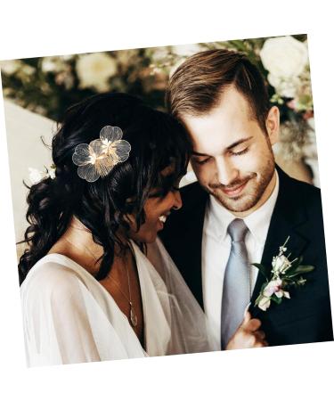 DRESSOOS flower hair accessories girl hair accessories bridal hair accessories headpiece for wedding decoration metal hair comb bridal hair accessory hair pin Hanfu alloy Hair up bride - Buy Online on GoSupps.com