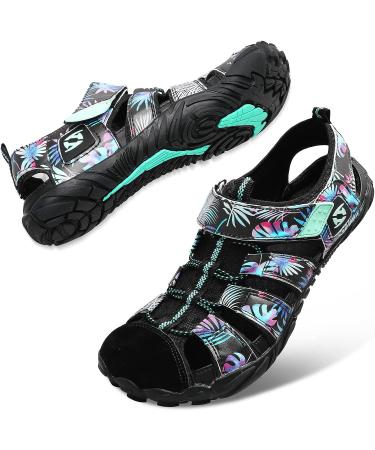 JIASUQI Barefoot Water Shoes for Women Men - Size 7.5 Women/6 Men - A Leaf Black - Buy Online on GoSupps.com