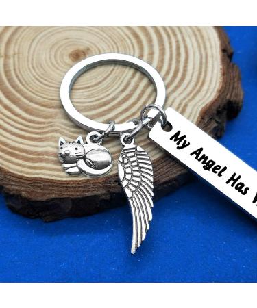 In Memory of Cat Keychain - Sympathy Gift for Pet Loss - Cat Lover Remembrance Jewelry - Buy Online on GoSupps.com
