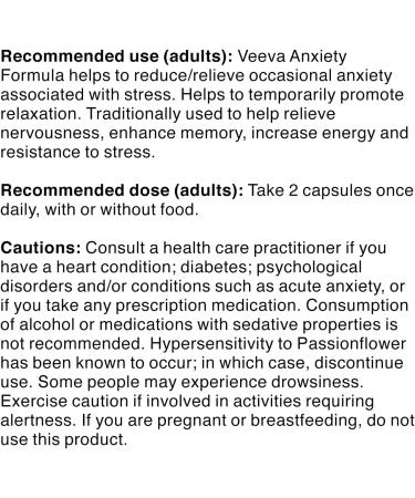 Veeva Anxiety (60 Capsules) 60 count - Buy Online on GoSupps.com