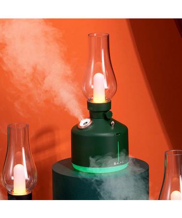 Buy Retro Kerosene Lamp Design Desk Aroma Diffuser - 280ml Essential Oil & Cool Mist Humidifier for Bedroom Office & Living Room - Green - Buy Online on GoSupps.com