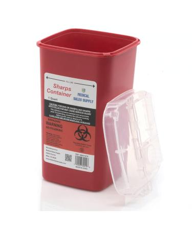 1 Quart Sharps Disposal Container (Pack of 3) - Home & Professional Use - Approved Medical Sales Supply - Buy Online on GoSupps.com