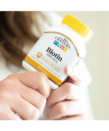 21st Century Biotin 5000 Mcg Capsules 110-Count by 21st Century - Buy Online on GoSupps.com