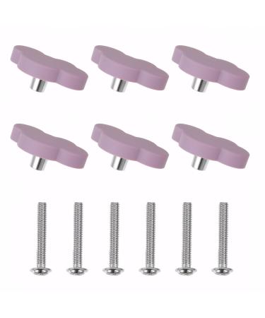 Euioovm drawer buttons children 6 pieces cute purple gray cloud cartoon furniture buttons cabinet buttons pulls with screws girls boys