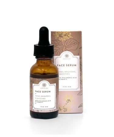 All-Natural Face Serum with Hyaluronic Acid & Vitamins A C E - Youth Restoring & Brightening for All Skin Types - 1 oz - Buy Online on GoSupps.com