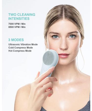 EZBASICS Rechargeable Facial Cleansing Brush - Waterproof Silicone Face Scrubber for Men & Women - Electric Exfoliating Brush for Cleansing and Exfoliating - Violet - Buy Online on GoSupps.com