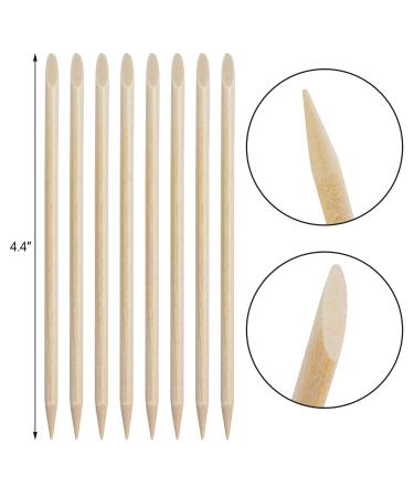 EAONE 100PCs Wood Nail Sticks Cuticle Pusher Remover - Double Sided Natural Manicure Tools in Plastic Case - Buy Online on GoSupps.com