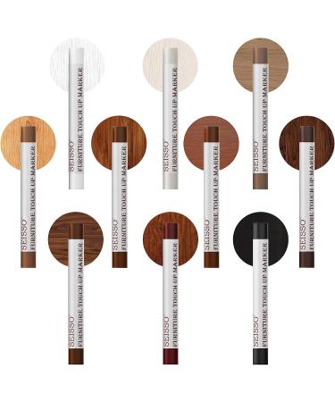 SEISSO Furniture Repair Wax Crayon Kit - 10 Colors | Premium Wood Scratch Remover for Floor, Table, Door, Cabinet - Buy Online on GoSupps.com