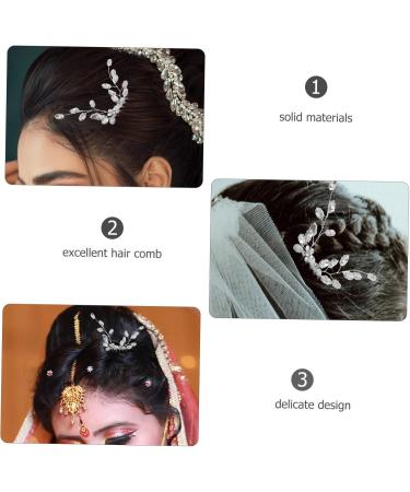 Beaupretty Hair Side Comb Small Side Comb Tiara Bridal Hair Accessories Rhinestone Hair Accessories Bridal Rhinestone Hair Comb Leaf Hair Comb Zinc Alloy Little Plum Blossom Wedding Bride - Buy Online on GoSupps.com
